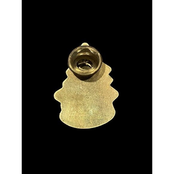 Vintage Christmas Spruce Tree Enamel Brooch Pin - Picture 3 of 5